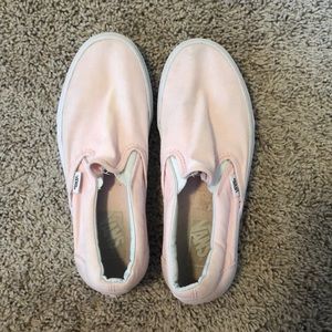 Light pink slip on vans
